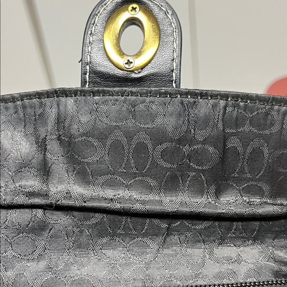 Coach Black and Gold Wristlet